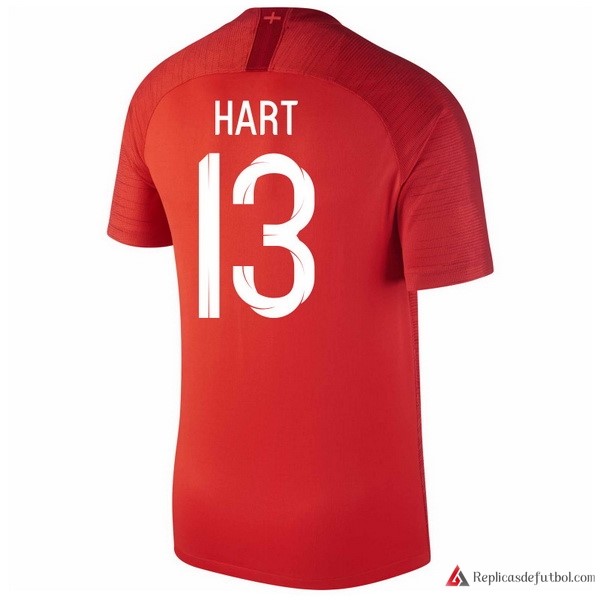 Camiseta Seleccion Inglaterra Segunda equipación Hart 13 2018 Rojo